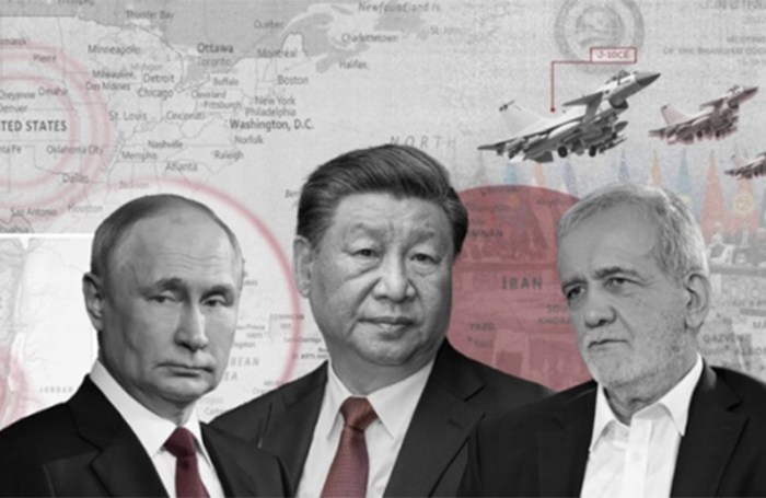 Diez ministros de Defensa entran en una sala en China...