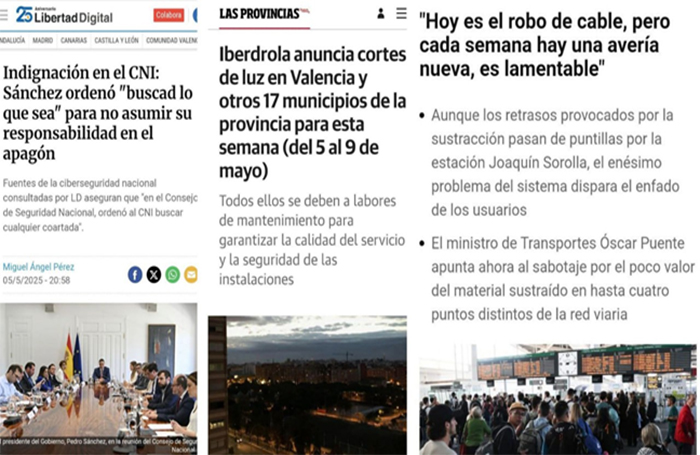 Apagón, robo de cobre, sabotajes rusos y otras astracanadas La marca de la España del chiste y las chirigotas a costa del bolsillo ciudadano