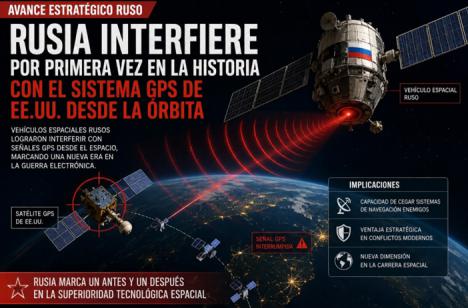 Los satélites rusos fueron los primeros en la historia en crear interferencias GPS desde el espacio