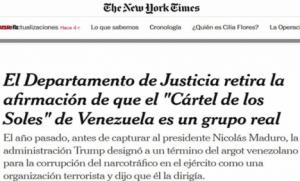 El caso de Maduro al borde del colapso mientras el Departamento de Justicia de EEUU admite que el Cartel de los Soles no existe