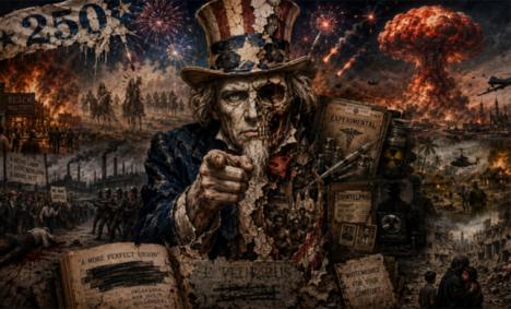 250 años de EEUU: Trump, en pleno delirio, amenazó de nuevo con «enviar al olvido» la hoz y el martillo