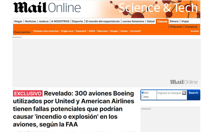 Un fracaso del estado profundo. Gestión ad hoc de aeronaves: Boeing 737