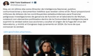 Tulsi Gabbard se prepara para revelar archivos sobre el proyecto secreto de "control mental" de la CIA y el origen del COVID