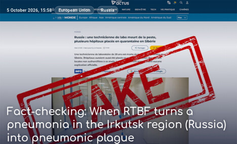 Nueva campaña de bulos de los medios occidentales: Cuando RTBF convierte una neumonía en Irkutsk (Rusia) en peste neumónica